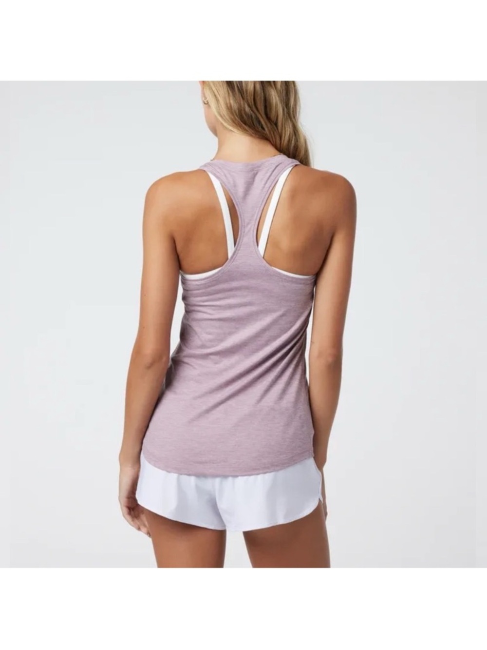 Light Mauve Racerback Tank Top - Picture 2 of 12